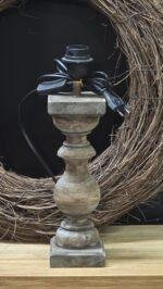 Houten Balusterlamp verouderde look - Afbeelding 2