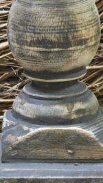 Houten Balusterlamp grijs - Afbeelding 3