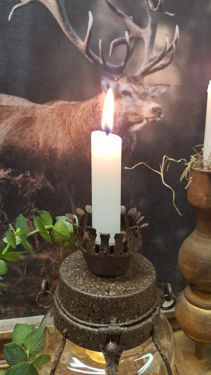 Decoratieve lamp met kaarsenhouder landelijke sfeer