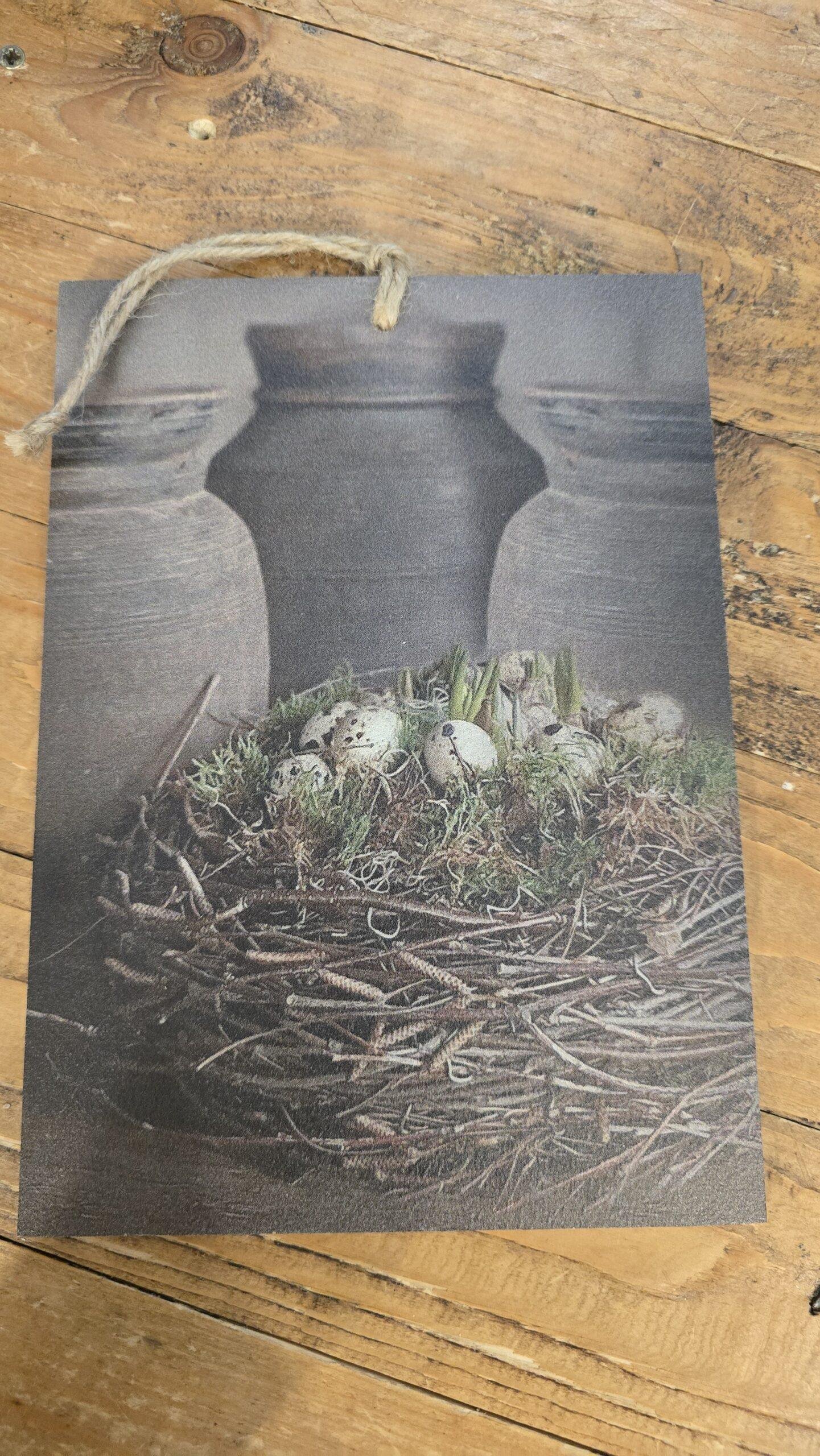 deco-bordje-nest-ei 1 Deco bordje nest ei - Afbeelding 1