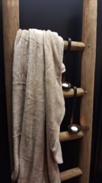 Zacht beige fleece plaid landelijke stijl