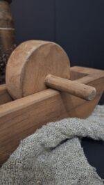 Houten knoflookpers