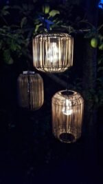 Tuinverlichting landelijke stijl met LED solar licht nacht
