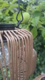Rotan hanglamp maat L voor landelijke tuin