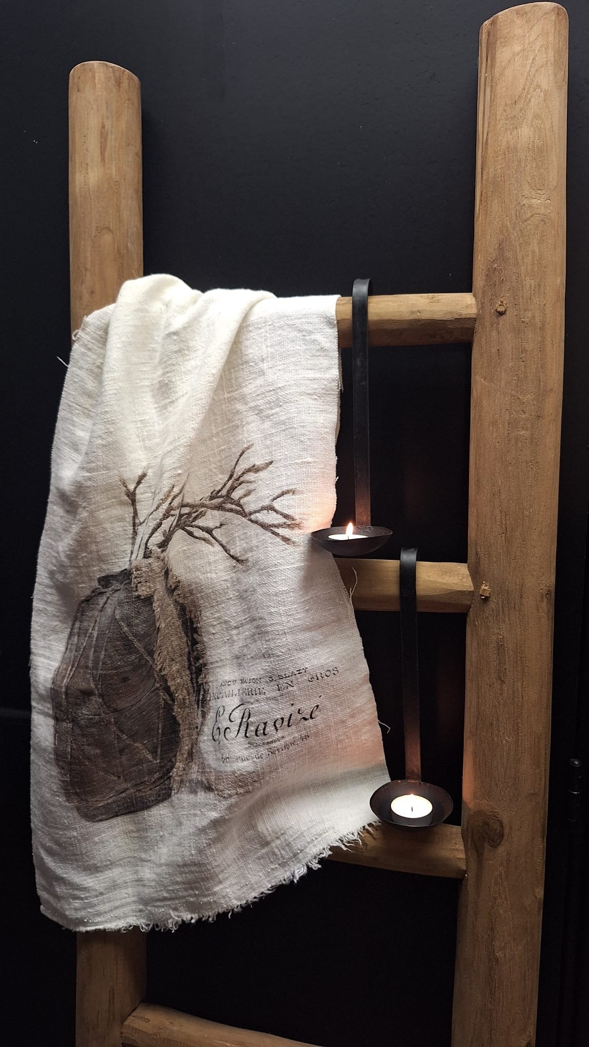 decoratieve-houten-ladder 1 landelijke woondecoratie shabby stijl