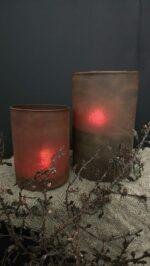 Glazen roest windlicht