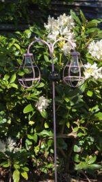 Solarlamp steker duo LED roze foto 2