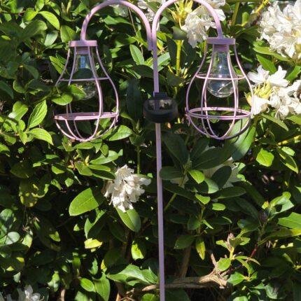 Solarlamp steker duo LED roze foto 2