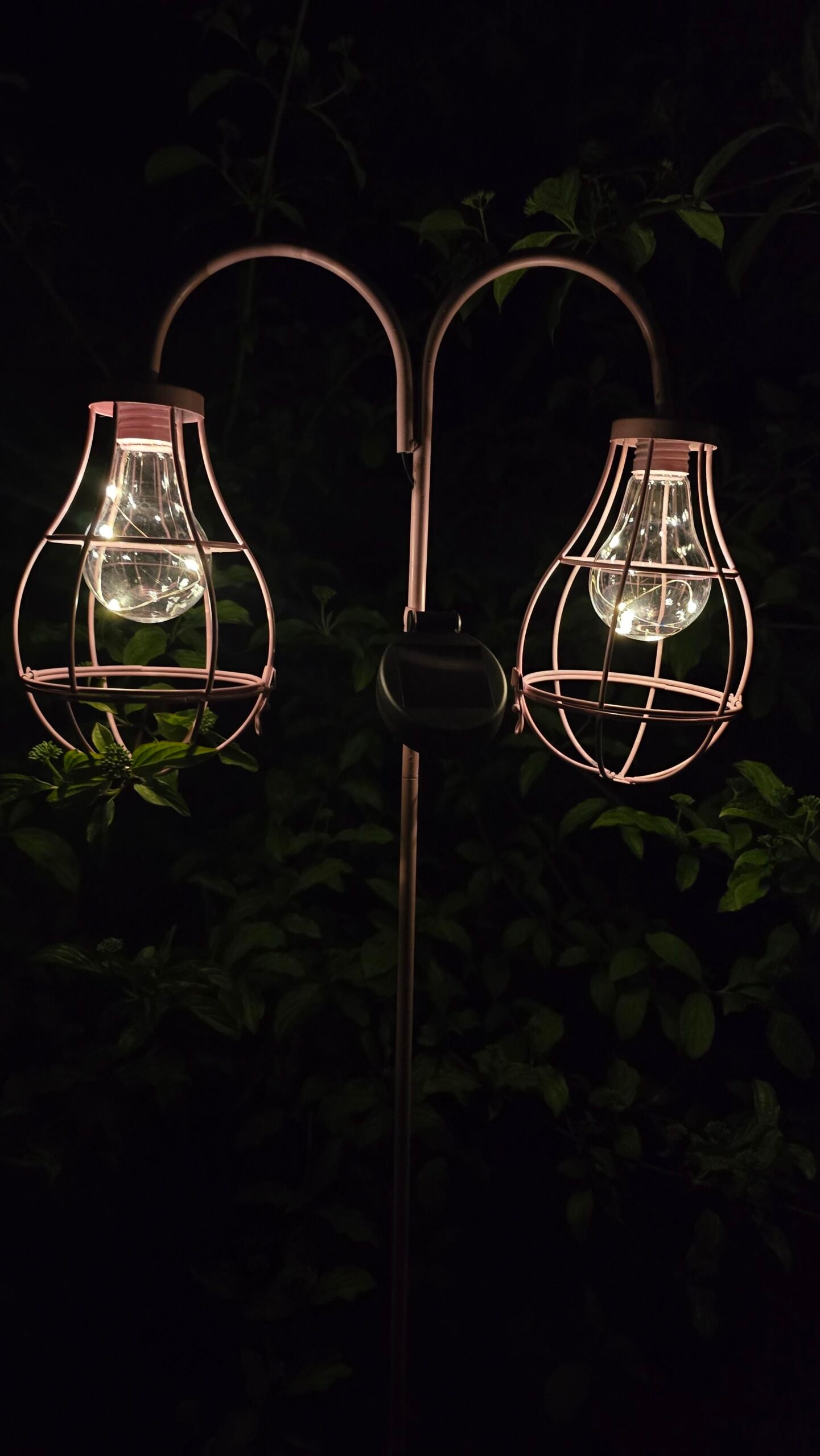 solarlamp-steker-duo-led-roze 1 Solarlamp steker duo LED roze - Afbeelding 1