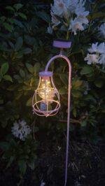 Solarlamp steker LED roze foto 2
