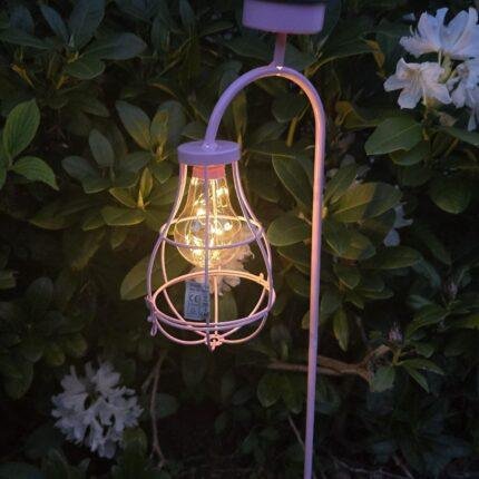 Solarlamp steker LED roze foto 2