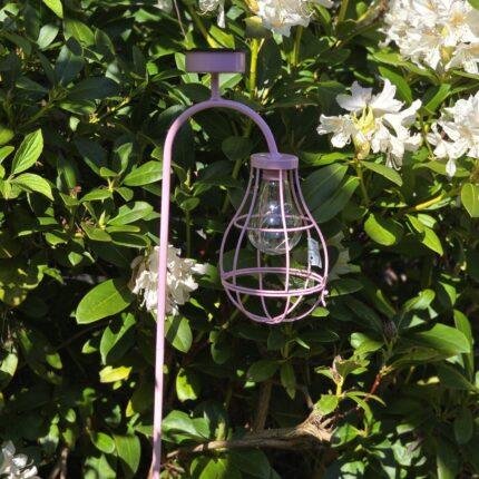 Solarlamp steker LED roze