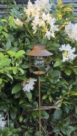 Solarlamp tuinsteker LED Daryl roest foto 2