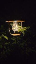 Solarlamp tuinsteker LED Daryl roest foto 3