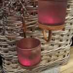 stoere roestkleurige theelichthouder