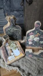 Onderzetters met print in houder