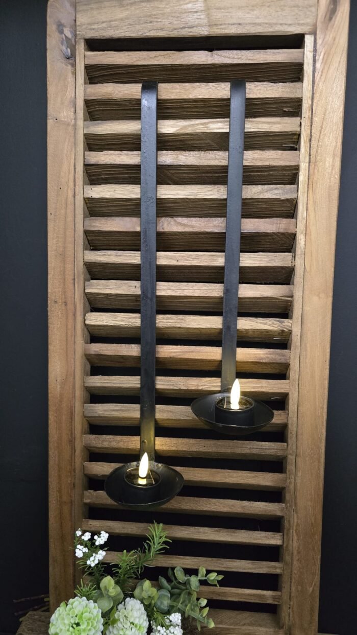 Zwart metalen hanglepel XXL