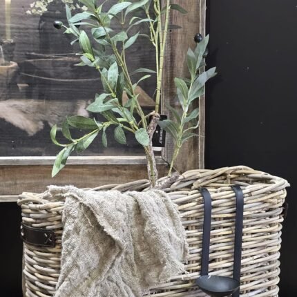 Rattan Vensterbankmand 50x16xH30cm – Landelijke Sfeer voor Jouw Interieur