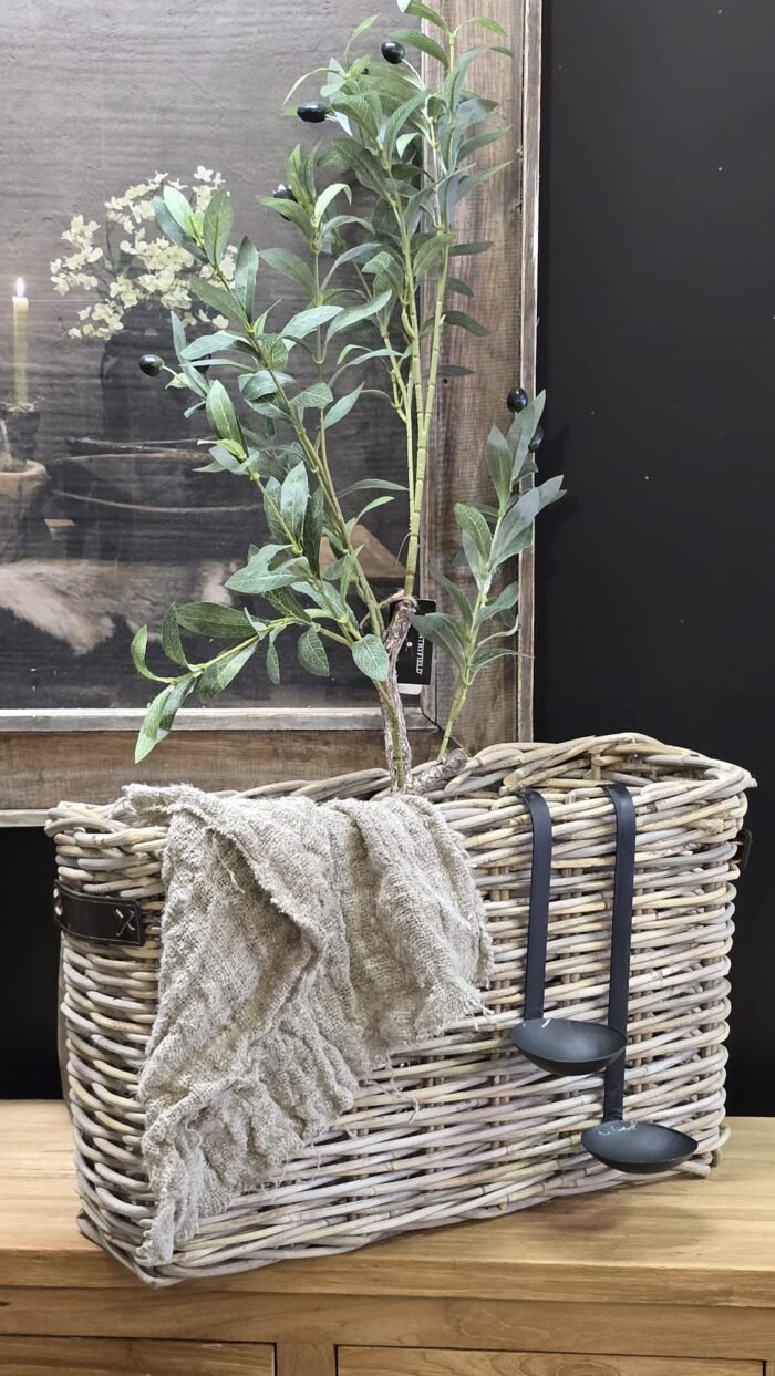 Rattan Vensterbankmand 50x16xH30cm – Landelijke Sfeer voor Jouw Interieur