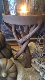 Rustieke Kaarsenhouder Gewei – detail voet