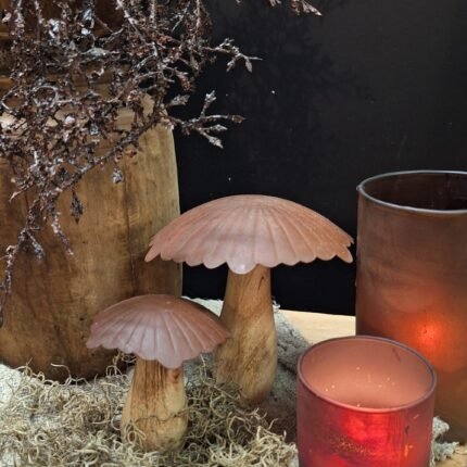 herfstdecoratie-paddenstoel-hout-metaal sgeer