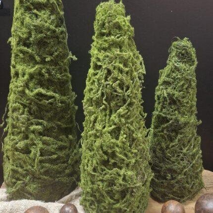 Mosboompje Kunst 30-40-50cm – Kerstdecoratie Landelijke Stijl