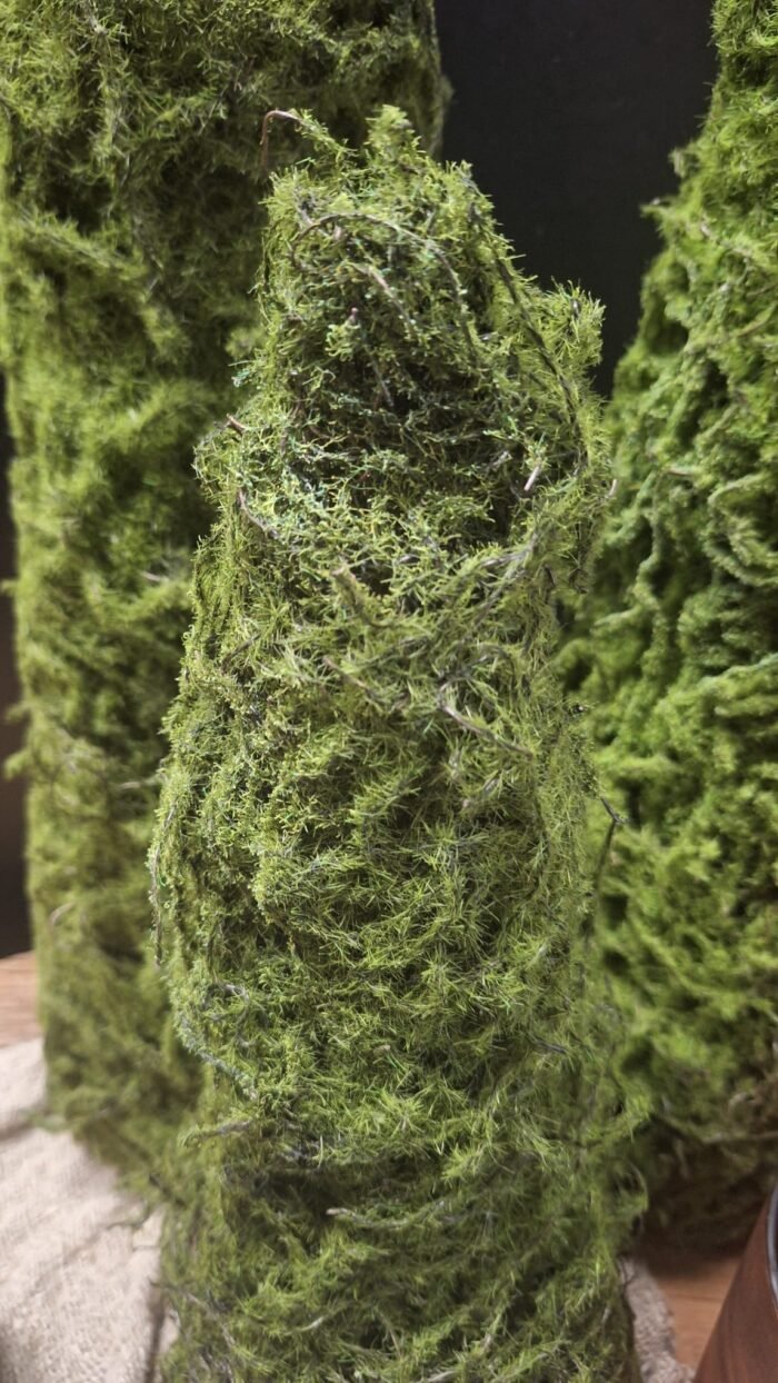 mosboompje kunst landelijke kerstdecoratie detail