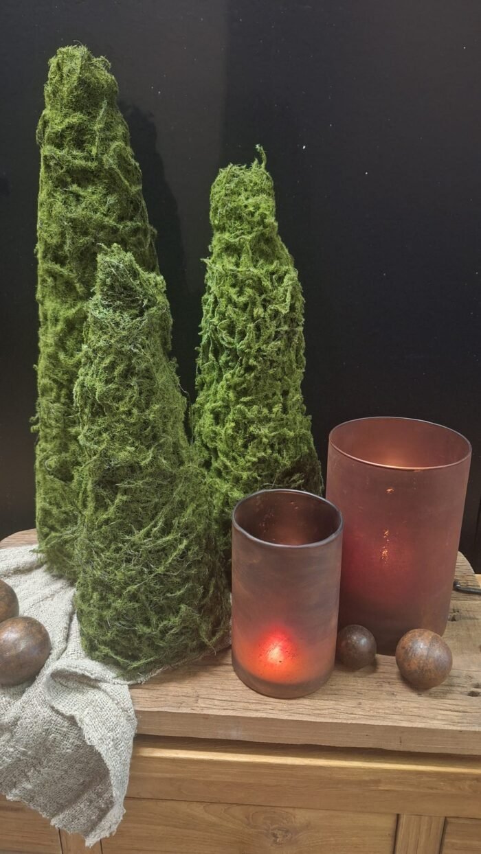 kunstmos kerstboom landelijk sober wonen