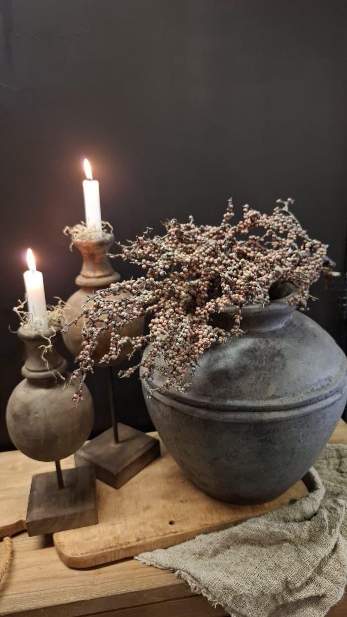 Decoratieve tak met bessen 85cm in vaas