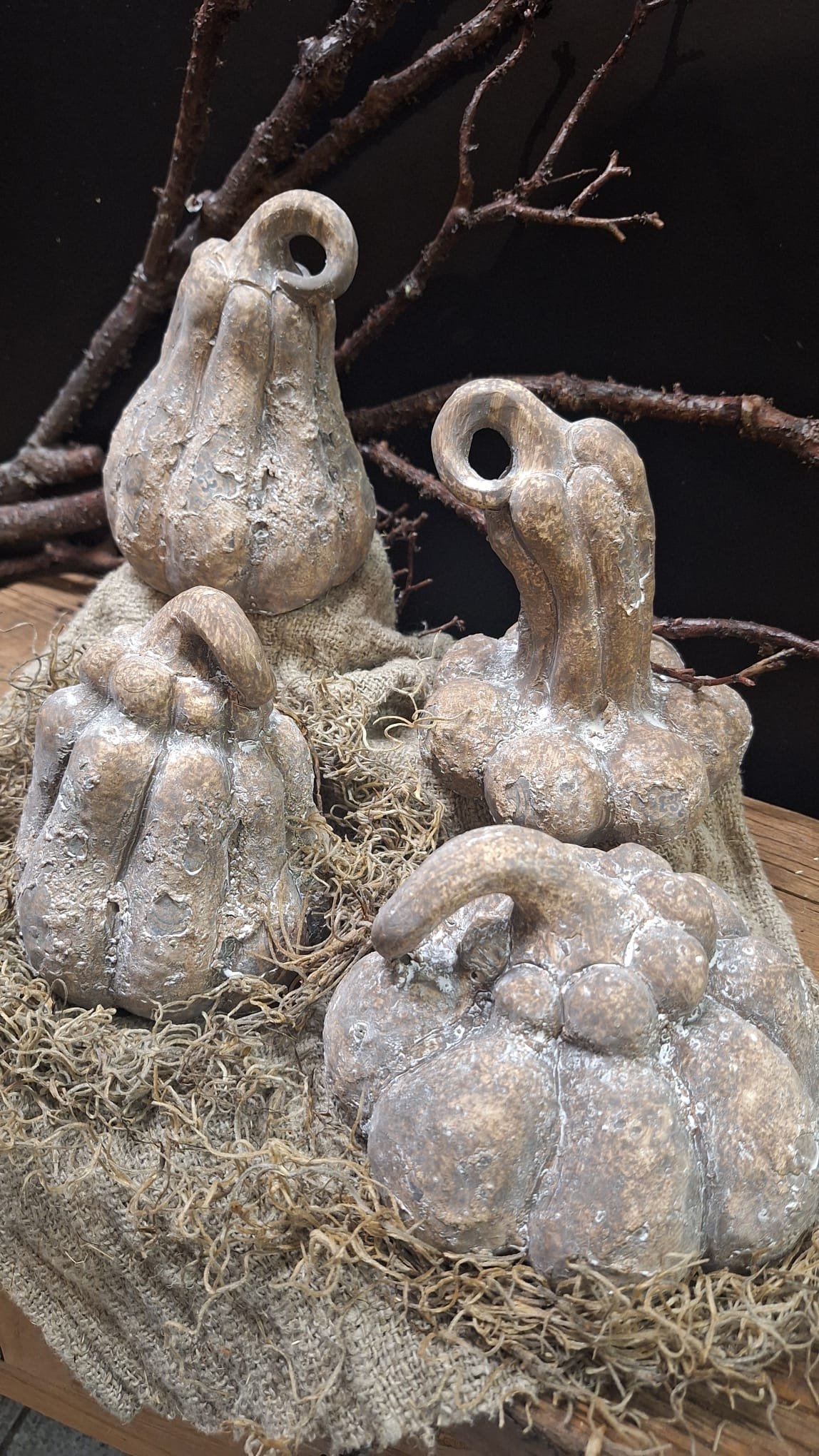 kallebas-bas 1 Sobere decoratie kalebas voor herfsttafel of vensterbank