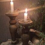 Houten kandelaar 30cm