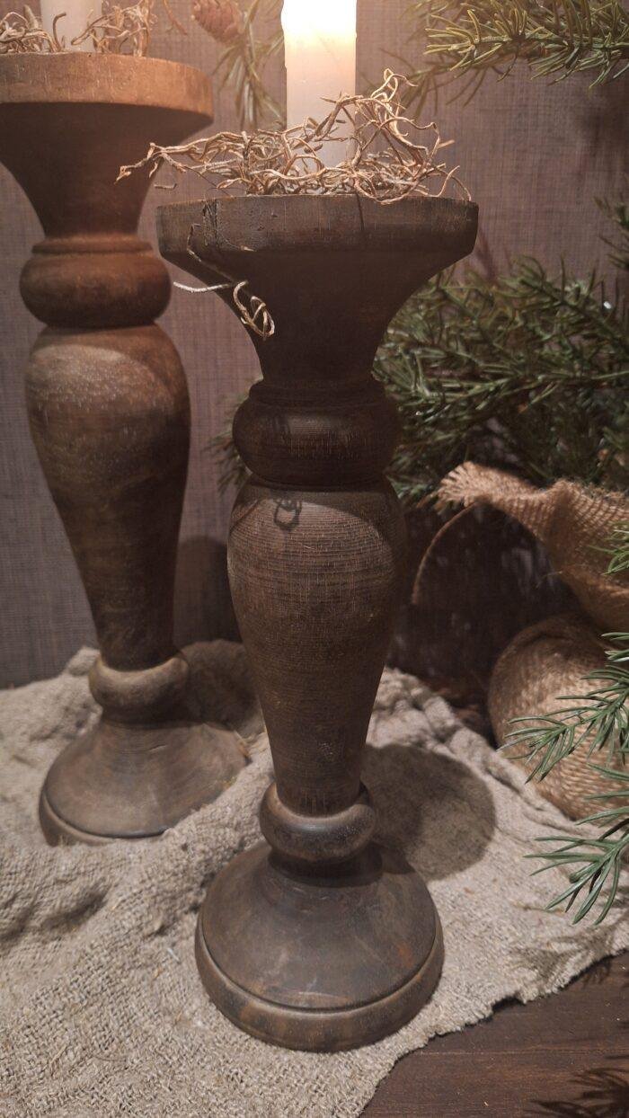 Houten kandelaar 30cm - Afbeelding 3