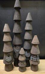 Houten dennenboom Nordy met sierraad - Afbeelding 2