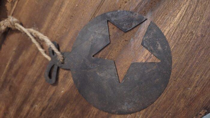 Metalen kerstbal ster hanger - Afbeelding 4