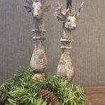 Herten kaarsenstandaard 39cm