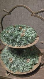 Kunstkrans groen met dennenappel 30cm - Afbeelding 2