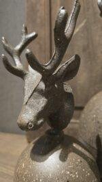 Metalen hert op bol - Afbeelding 2