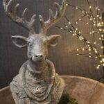 Herten buste - landelijke kerstdecoratie