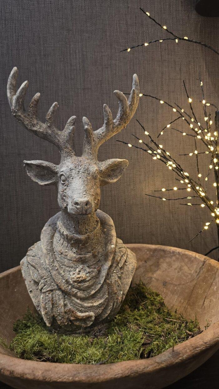 Herten buste - landelijke kerstdecoratie - Afbeelding 1