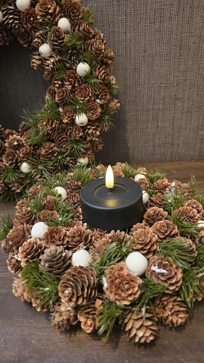 Kunst herfstkrans 32cm - Afbeelding 1