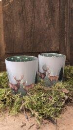 Theelichthouder met hert-7x8cm - Afbeelding 4