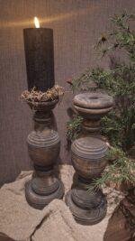 Houten kandelaar 37,5cm