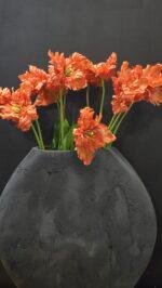 Grote grijze vensterbank pot