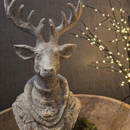 Herten buste – landelijke kerstdecoratie