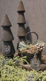 Houten dennenboom Nordy met sierraad - Afbeelding 4