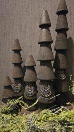 Houten dennenboom Nordy met sierraad - Afbeelding 5