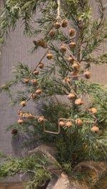 Roestige hangende boom met bellen