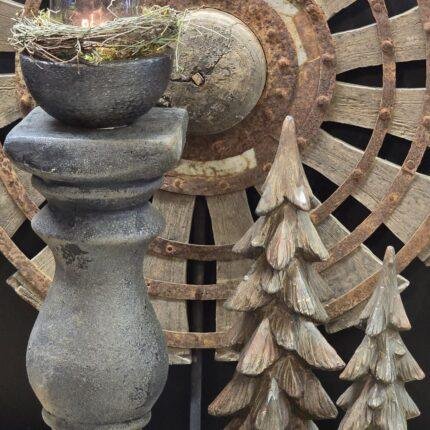 Stenen baluster kandelaar