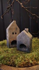 stenen theelicht huisjes voor sfeervolle decoratie