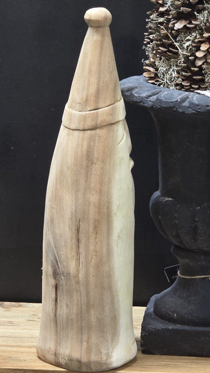 Houten kerstman - handgekapt - Afbeelding 3